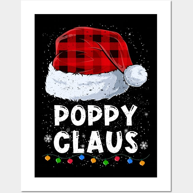 Poppy Claus Red Plaid Christmas Santa Family Matching Pajama Wall Art by tabaojohnny